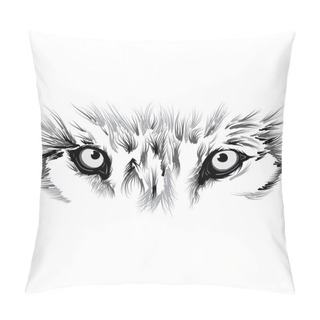 Personality  Beautiful Wolf Face Pillow Covers