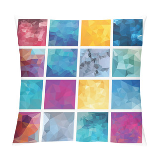 Personality  Polygonal  Vector Background Set. Pillow Covers