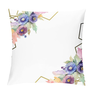 Personality  Bouquet Floral Botanical Flowers. Wild Spring Leaf Wildflower Isolated. Watercolor Background Illustration Set. Watercolour Drawing Fashion Aquarelle Isolated. Frame Border Ornament Square. Pillow Covers