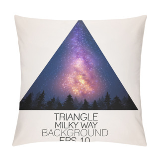 Personality  Milky Way Triangle Background Pillow Covers