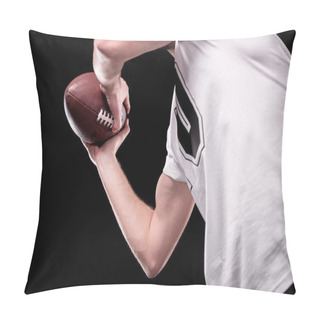 Personality  Man Holding Rugby Ball Pillow Covers