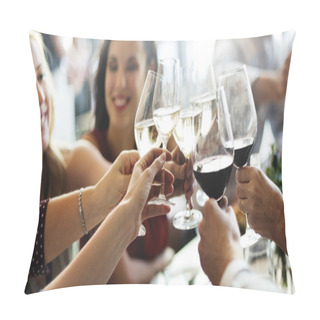 Personality   People Cheers With Glasses  Pillow Covers