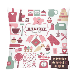 Personality  Bakery Icons Set. Pillow Covers