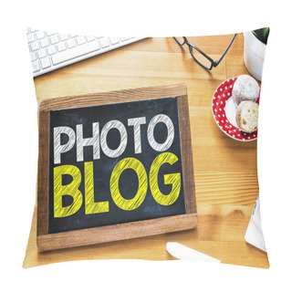 Personality  Photo Blog On Blackboard Pillow Covers