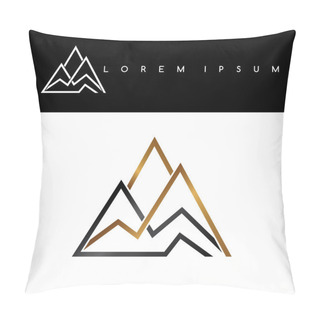 Personality  Overlapped Lined Mountains Symbol Pillow Covers
