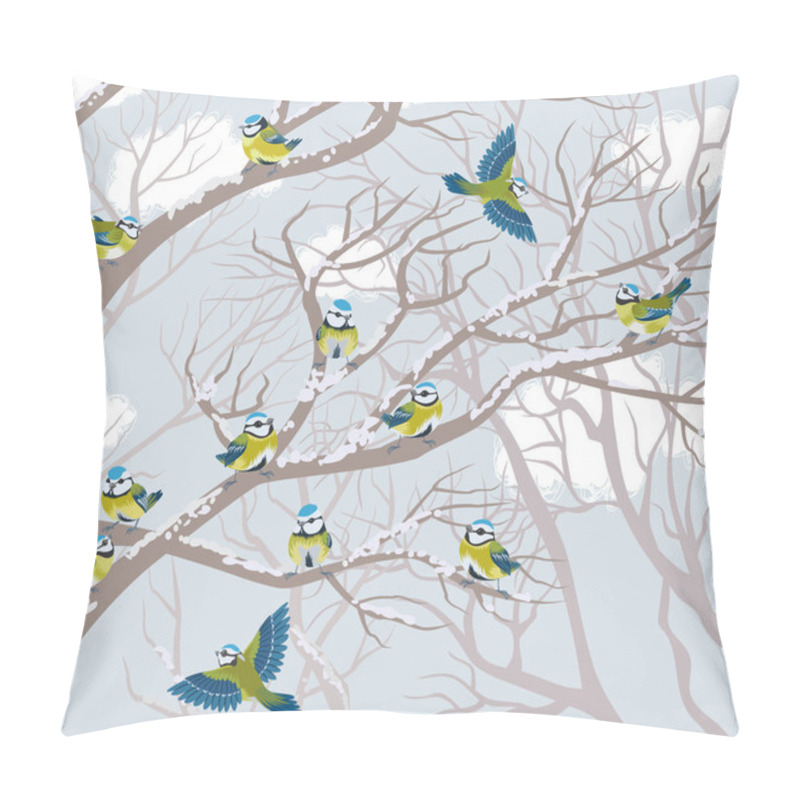 Personality  Blue tits pillow covers