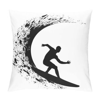 Personality  Silhouettes Of Surfers Pillow Covers