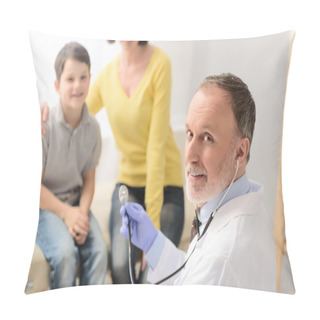 Personality  Pediatrician Doctor Examining Child Pillow Covers