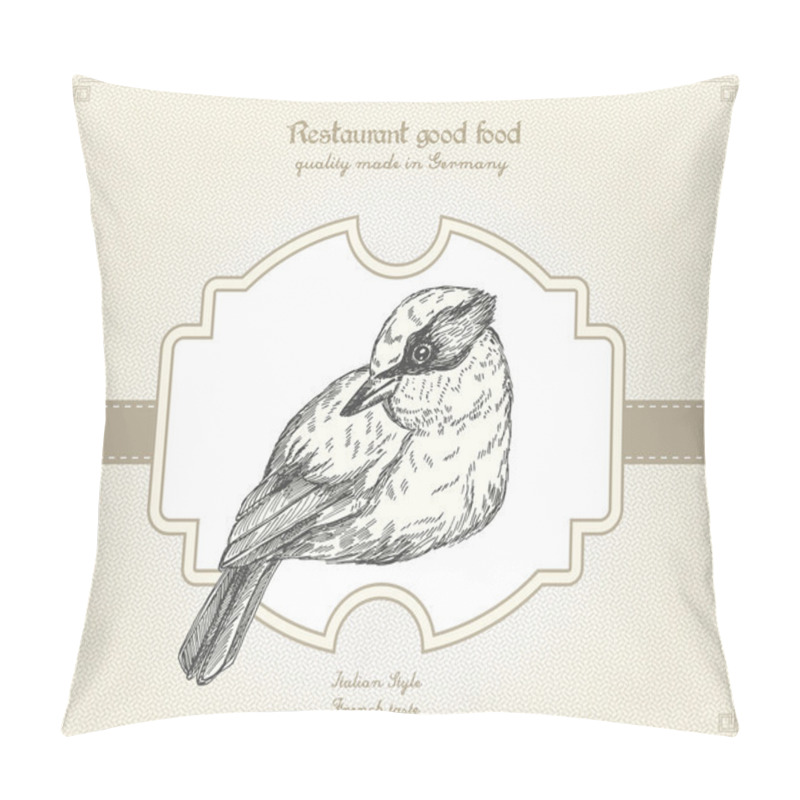 Personality  Retro Style Restaurant Card With Bird Pillow Covers