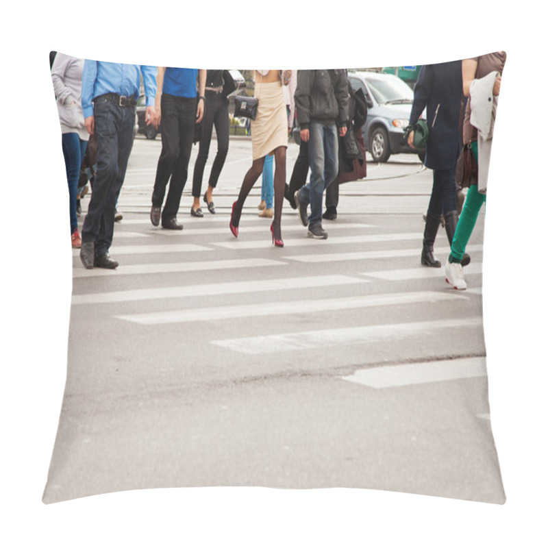 Personality  Legs Of Pedestrians On A Pedestrian Crossing Pillow Covers