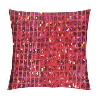 Personality  Glitter Red Fabric Pattern Macro Background Pillow Covers