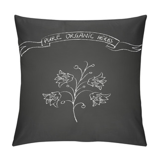 Personality  Chalk Flower On Blackboard Pillow Covers