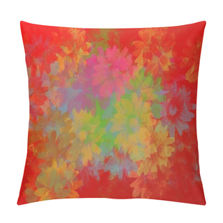 Personality  Red Floral Background Pillow Covers