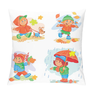 Personality  Set Of Vector Icons  Small Children Pillow Covers