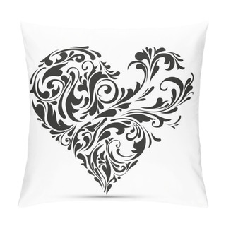 Personality  Abstract Floral Heart. Love Concept Pillow Covers