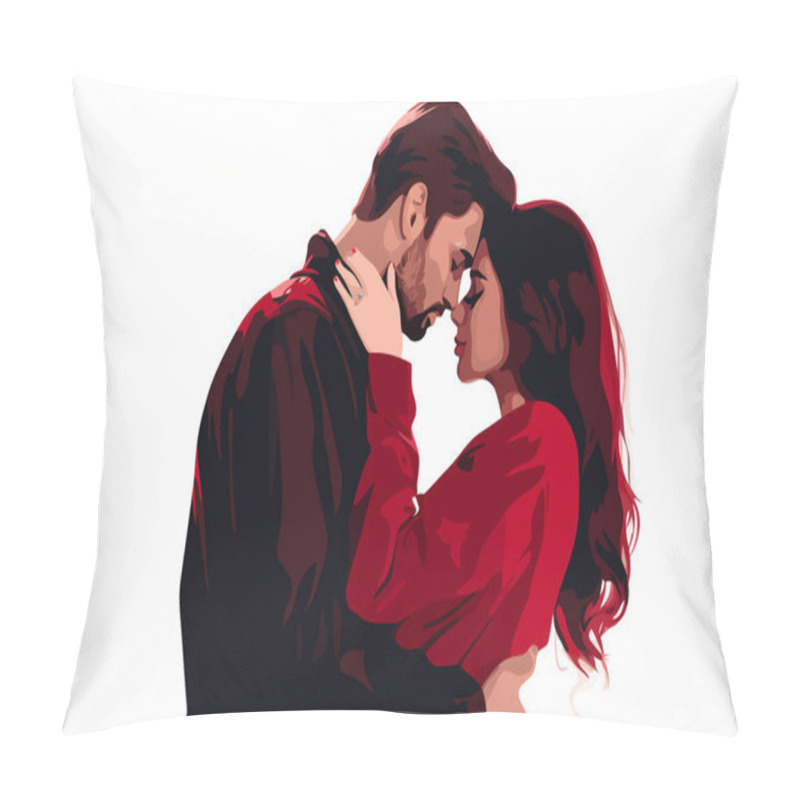 Personality  Romantic couple isolated vector style illustration pillow covers