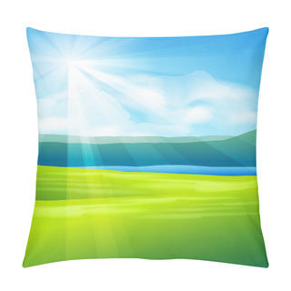 Personality  Abstract Summer Landscape Background Pillow Covers