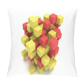 Personality  3D Cubes Block. Assembling Concept. Pillow Covers