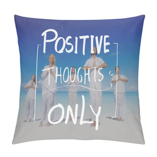Personality  People Pray Together At Beach Pillow Covers