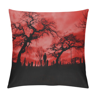 Personality  Scary Hellfire Graveyard Pic With Scary Trees Pillow Covers