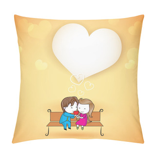 Personality  Happy Loving Couple On Love Background Pillow Covers