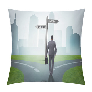 Personality  Businessman In Difficult Choice Concept Pillow Covers