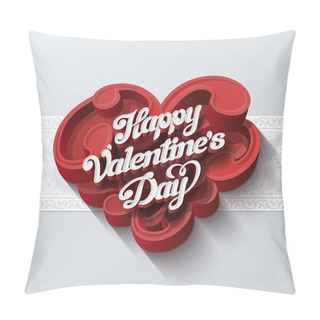 Personality  Valentines Day Greeting Card Vector Design Template Pillow Covers