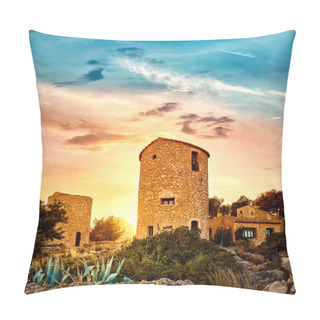 Personality  Javea Xabia El Molins At Sunset In Alicante Pillow Covers