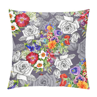 Personality  Floral Seamless Pattern Pillow Covers