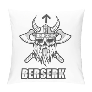 Personality   Illustration Of Viking Skull  Pillow Covers