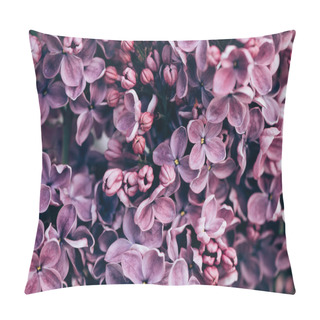 Personality  Full Frame Image Of Violet Lilac Flowers Background  Pillow Covers