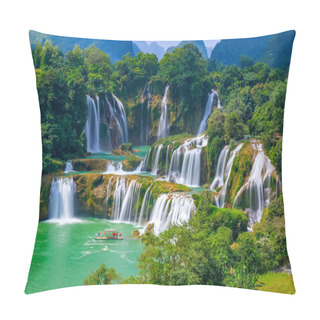 Personality  Waterfall Landscape In China, Asia Pillow Covers