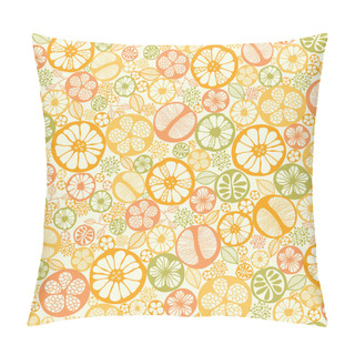 Personality  Citrus Slices Seamless Pattern Background Pillow Covers