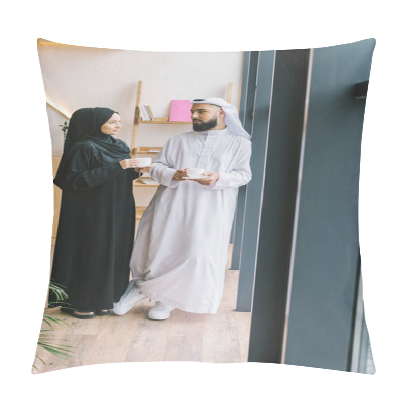 Personality  Muslim Couple Drinking Coffee Pillow Covers