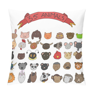 Personality  Animal Heads Vector Pillow Covers