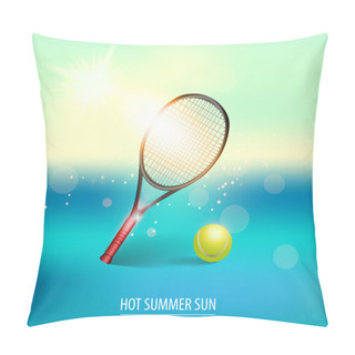 Personality  Vector Illustration Of Tennis Items Pillow Covers