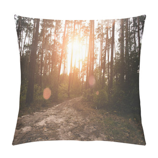 Personality  Sunrise In Forest Pillow Covers