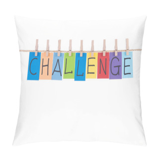 Personality  Challenge, Words Hang By Wooden Peg Pillow Covers