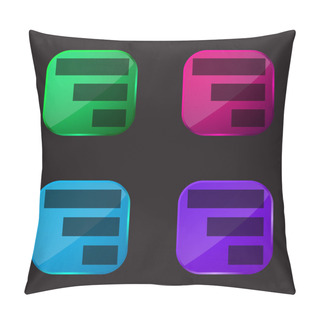 Personality  Bars Four Color Glass Button Icon Pillow Covers