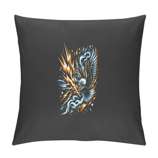 Personality  Eagle Attack With Lightning Vector Artwork Design Pillow Covers