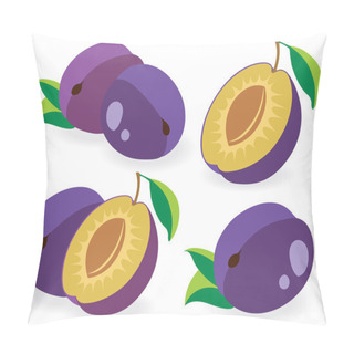 Personality  Fresh Plums Vector Illustrations Pillow Covers