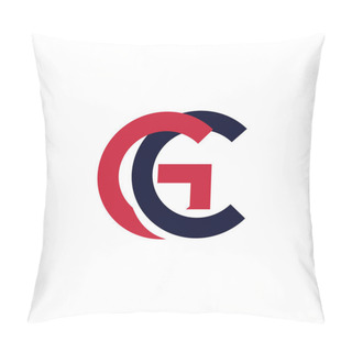 Personality   Initial Letter Gc Or Cg Logo Vector Design Template Pillow Covers