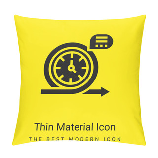 Personality  Agile Minimal Bright Yellow Material Icon Pillow Covers