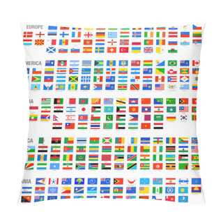 Personality  Vector World Country Flags Set Pillow Covers