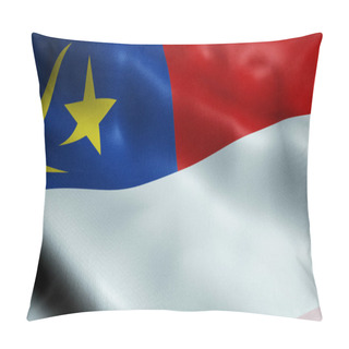 Personality  3D Illustration Of A Waving Malaysia State Flag Of Malacca Pillow Covers