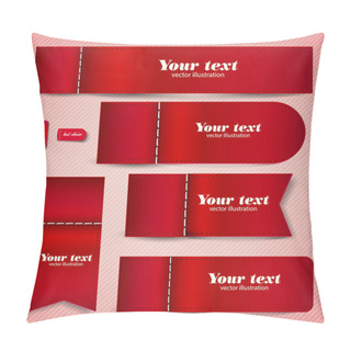 Personality  Set Of Red Bubbles, Stickers, Labels, Tags. Vector Template Pillow Covers