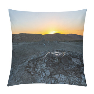 Personality  Mud Volcanoes In The Rays Of The Sunset Pillow Covers