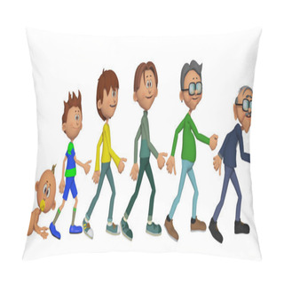 Personality  Man's Evolution Pillow Covers