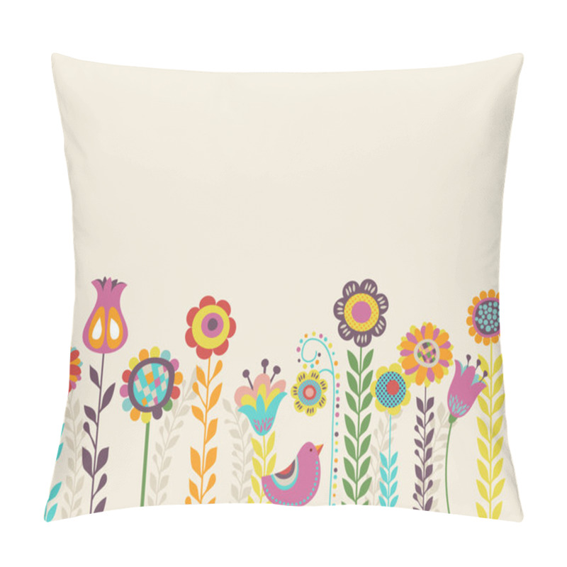 Personality  Greeting card with flowers pillow covers