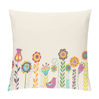 Personality  Greeting Card With Flowers Pillow Covers